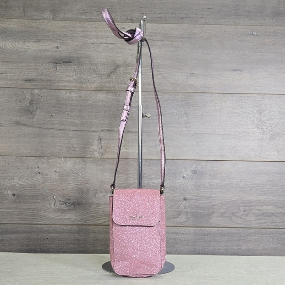 Kate Spade Lola Pink Glitter Crossbody Bag - Picture 1 of 10